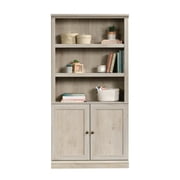 Sauder Misc Storage 3-Shelf/2-Door Tall Wood Bookcase in Chalked Chestnut