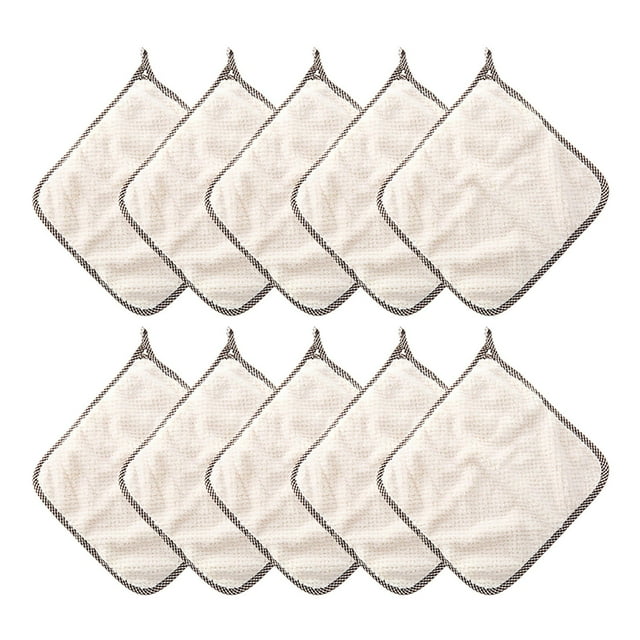 asddcavvf 10PCS Kitchen Cleaning Rags Can Be Hung Coral Velvet Rags Kitchen Cleaning Scouring Pads Rags Absorbent Thickened Cleaning Rags Cup Cleaning Brush