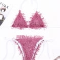thumbnail image 2 of Babysbule Womens Swimsuits Women's High Breast Contrast Gradient Split Bikini Set One Piece Swimsuit, 2 of 4