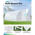 thumbnail image 2 of Quictent 20x10x6.6 FT Portable Walk-in Greenhouse for Outdoors, Easy Assembly Instant Large Gardening Green house, White, 2 of 9