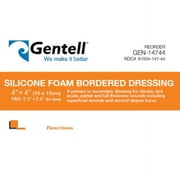 Gentell GEN-14744 Silicone Foam 4 in. x 4 in. Bordered Dressing (3 Boxes of 10)
