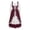 Wine, variant on Ynynloco Renaissance Dress for Women Medieval Costume Victorian A-Line Flowy Dresses Peasant Gothic Fairy Witch Wedding Under Dress