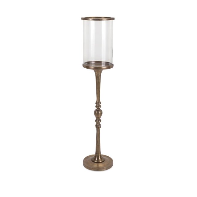 IMAX Corporation Malia Small Oversized Hurricane Candle Holder in Gold