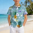 thumbnail image 6 of JUMEYU Kids Hawaiian Shirt Boys Short Sleeve Shirt Lightweight Fabric Outdoor Size 9-10 (Dark Green,9-10 Years), 6 of 7