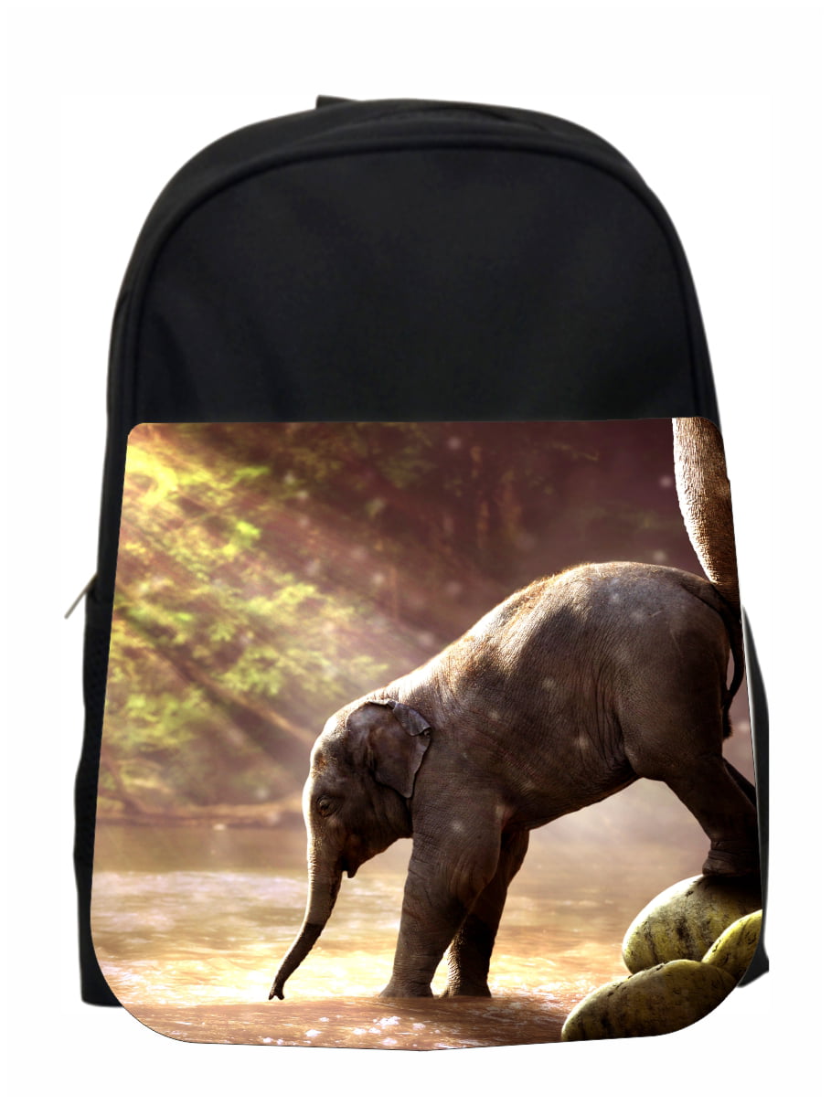 Nature Animal Elephant Backpack for Women Men Girl Boy Daypack Fashion Laptop Backpack School College Hiking Travel Bag Bookbag Schoolbag