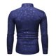 thumbnail image 4 of Camisas Para Hombre Manga Larga Top estampado de primavera para hombre, camisa a juego con cuello vuelto, camisetas de manga larga, blusa informal con botones, traje Formal, blusa superior (Navy, M), 4 of 4