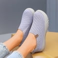 thumbnail image 3 of Rokment Orthopedic Barefoot Slip on Socks Walking Nursing Shoes for Women Comfortable Wide Width Knit Orthotic Platform Non-Slip Work Tennis Driving Sneakers Purple Size 6.5, 3 of 6