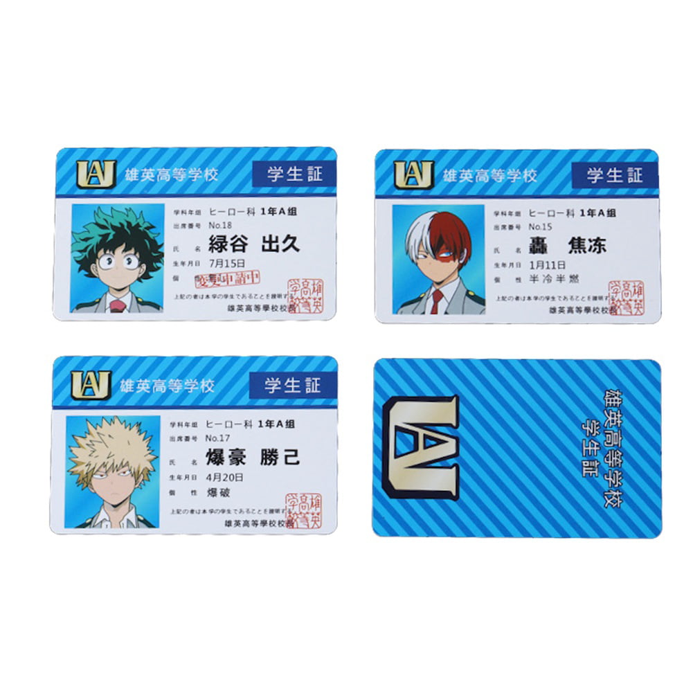 Aizawa Shota Japanese Anime Waterproof PVC Collectible Photo Card for MHA Fans WerNerk My Hero Academia ID Card
