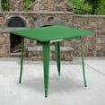 thumbnail image 3 of 31.5'' Square Green Metal Indoor-Outdoor Table, 3 of 3