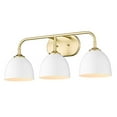 thumbnail image 2 of Golden Lighting 6956-BA3 OG-WHT Zoey 3 Light Bathroom Vanity, Olympic Gold, 2 of 4