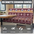 thumbnail image 4 of Garronmavis African Tribal Aztec RV Dinette Cushion Covers Cushion Slipcovers Soft Elastic Camper Couch Covers Include1 Bench Cover and 1 Backrest Cover, 4 of 7