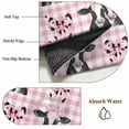 thumbnail image 5 of Farm Pink Plaid Cow Area Rugs 3x5 ft Country Watercolor Pink Bow Knot Cute Cow Washable Rug Non Slip Indoor Carpet Absorbent Floor Mat for Living Room Bedroom Dining Room, 5 of 9
