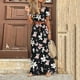 thumbnail image 2 of Vestidos casuales de verano de manga corta con estampado bohemio de verano para mujer con cuello en V y cinturón Fridja nalpqowj28668, 2 of 7