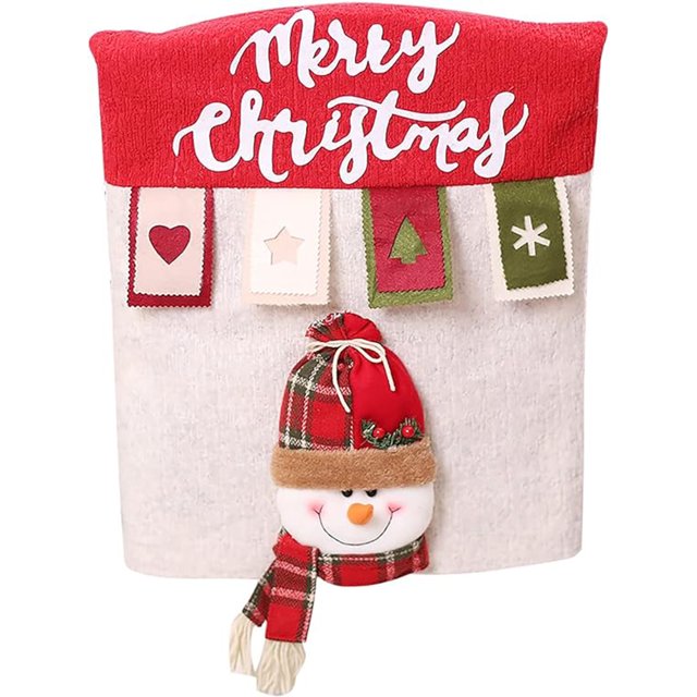 funda para silla navideña, decoración de Papá Noel, a prueba de polvo, funda para silla colorida JM Papelería