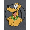 Disney Dog Pluto Short Sleeve TShirt Charcoal Gray Graphic Tee (Men's