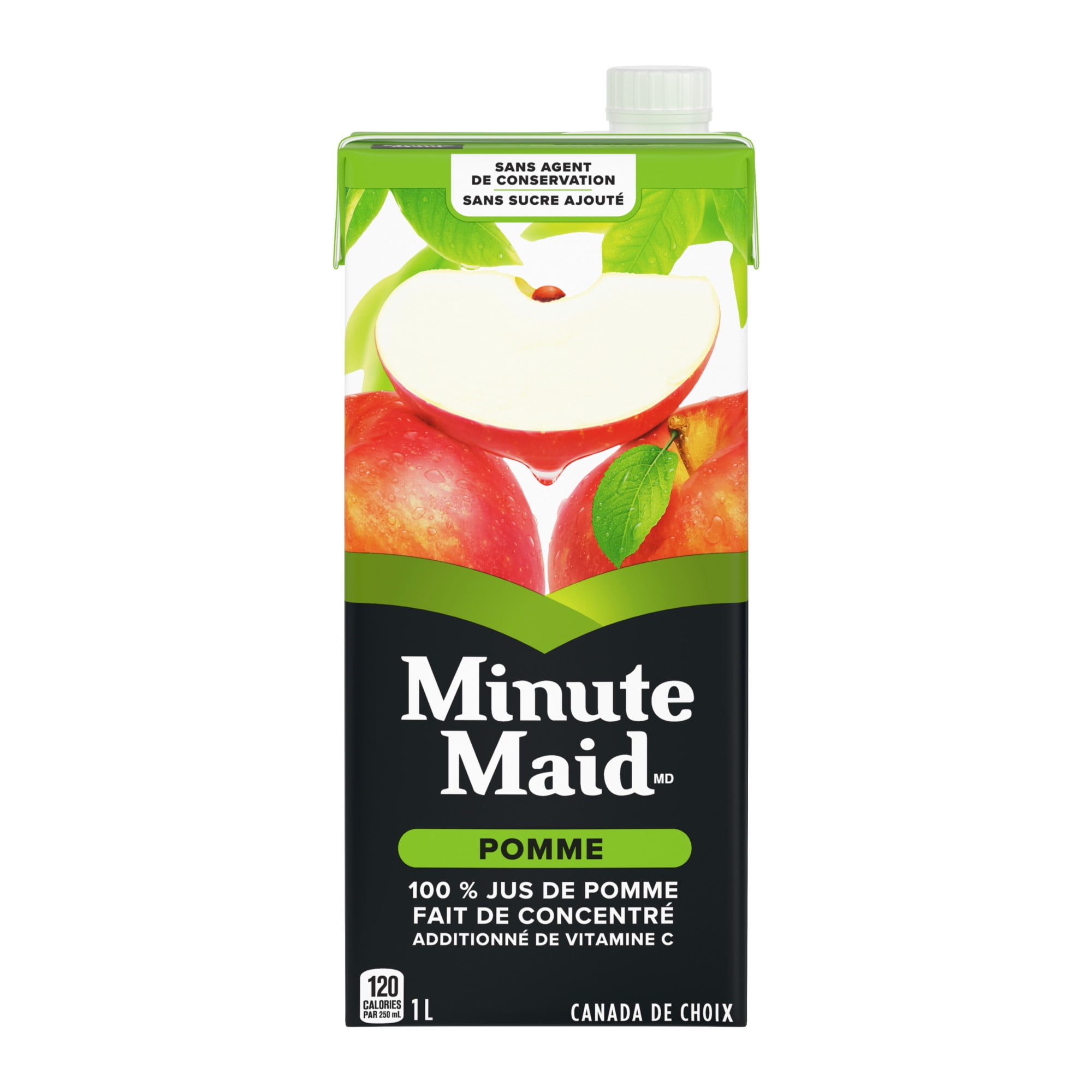 Minute Maid Apple Juice Carton, 1 Liter, L