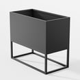 thumbnail image 3 of MAYEERTY 36*18"Large Metal Planter with Shelves & Drainage Holes for Tall Plants & High-Traffic Areas, Black, 3 of 7
