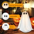 thumbnail image 5 of Hvmvliv Spooky Ghosts Halloween Decorations 20in Horror Ghost Decoration Halloween Scene Decoration Indoor Home Fireplace Ornaments Suitable for Indoor Outdoor Halloween Decoration White, 5 of 9