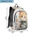 thumbnail image 2 of Backpack 12.9 *5.1 * 17.7 Inches Outing Backpack, Shopping Backpack, Travel Backpack Little Orange Cartoon Cat, 2 of 7