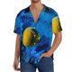 thumbnail image 1 of Fotbe Sports Tennis Ball Camisa Estampada de Manga Corta para Hombre, Casual de Verano, Estilo Playero, Sin Arrugas-Large, 1 of 5