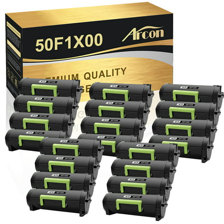 Arcon 20-Pack Compatible Toner for Lexmark 50F1X00 501X MX610de MX310dn MX410de MX510de MX511de MX611dte (Black) Arcon Compatible Toner Cartridges & Printer Ink offer great printing quality and reliable performance for professional printing. It keeps low printing cost while maintaining high productivity. Product Specification: Brand: Arcon Compatible Toner Cartridge Replacement for: Lexmark 50F1X00 501X Compatible Toner Cartridge Replacement for Printer: Lexmark MX310dn/MX410de/MX510de/Lexmark MX511de/MX511dhe/MX511dteLexmark MX610de/Lexmark MX611de/MX611dfe/MX611dte/MX611dhe Pack of Items: 20-Pack Ink Color: 20 * Black Page Yield (based upon a 5% coverage of A4 paper): 20*10000 Pages Cartridge Approx.Weight : 24.25 Pounds Cartridge Dimensions (Per Pack): 12.99 x 4.53 x 5.31 Inches Package Including: 20-Pack Toner Cartridge