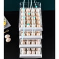 thumbnail image 4 of Inteprter Organizador de almacenamiento de huevos para refrigerador, soporte de 2 capas, tipo cajón, apilable, caja transparente para comida de Organizadores de utensilios de cocina, 4 of 6