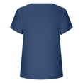 thumbnail image 4 of AherBiu Going out Tops for Women Ribbed V Neck Short Sleeve Slim Stretchy Comfy Shirts Blouse, 4 of 6