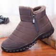 thumbnail image 5 of NOKIO Fashion Winter Men Snow Boots Thick Soled Non Slip Waterproof Upper Solid Side Zipper High Top Plush For Warm And Comfort Men'S Insulated Winter Boots, 5 of 5