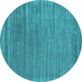 thumbnail image 1 of Ahgly Company Indoor Round Abstract Light Blue Contemporary Area Rugs, 3' Round, 1 of 4