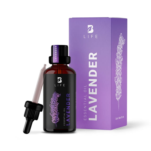 Aceite Esencial De Lavanda | 50 ml | Ingredientes Puros y Naturales | Lavender Essential Oil | B Life.
