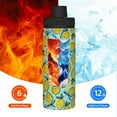 thumbnail image 5 of Fotbe Lemon Pattern 18 Oz Sports Insulated Kettle Vacuum Cup Stainless Steel Travel Mug Cup Thermal Flask,Insulated Kettle for Cycling Gym Basketball Outdoor, 5 of 7