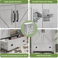 thumbnail image 4 of 24 inch Vanity with Ceramic Sink, Modern Bathroom Vanity with 2 Doors and 1 Storage Drawer, Freestanding Bathroom Cabinet with Contemporary Design for Your Bathrooms, Grey, 4 of 7
