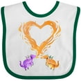 thumbnail image 3 of Inktastic Fire Heart Dragons Boys or Girls Baby Bib, 3 of 4