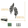 thumbnail image 3 of 1Set 2 Pcs Feather Metal Wall Art Decor Black Wall Hanging Decor Silhouette Wall Art for Home Bedroom Living Room Bathroom Kitchen Office Hotel Wall Decoration, 3 of 7