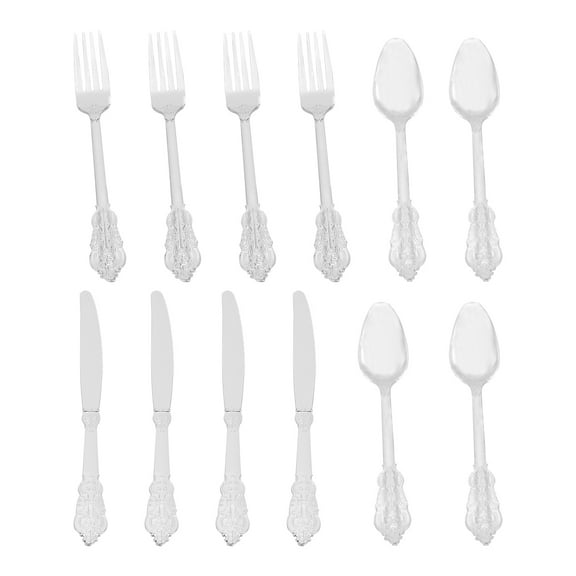 MEIBUTYUP Disposable Plastic Knives Set for Parties, 12 Pieces, Lightweight and Cutlery for Events