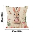 thumbnail image 3 of Fiudx Funda de Almohada de Conejos, Elegante Cojín Estampado, Tela Suave para Sofá, Lavable a Máquina, Versátil, Ideal Como Regalo para El Hogar o La Sala de Estar., 3 of 5