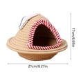 thumbnail image 3 of Nido de Peluche Colgante para Loros y Aves Pequeñas: Acogedora Casita para Dormir con Diseño de Hamaca Tejida a Mano para Jaula, Refugio Interior de Tela Suave para Descansar., 3 of 6