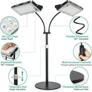 Grow Light for Indoor Plants, Full Spectrum Desk LED Plant Light with 3H/6H/12H Timer, 6-Level Brightness, Height Adjustable, Flexible Gooseneck, Ideal for Indoor Growth