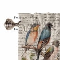 thumbnail image 5 of Living Room Curtains 72 Inches length, Country Birds Window Treatment Curtain Drapes, Envelope Postmark Vintage Farmhouse Botancial Light Filtering Drapes for Bedroom Laundry Room, 52"x72", 2 Panels, 5 of 7