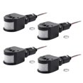 thumbnail image 1 of 4x Outdoor 12v Dc Automatic Infrared Pir Motion Sensor Switch For Led Light, Black, 1 of 5