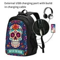thumbnail image 2 of Fuzoiu Dead Day Party Print USB Backpack with Charging Port,Laptop Backpack,Business Travel Durable Laptops Backpack, for School, Work, Travel & Outdoor Activities, 2 of 7