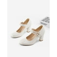 thumbnail image 5 of PENNYSUE Women's Mary Jane Pumps High Heels - Round and Closed Toe Shoes with Double Ankle Strap Buckle for Summer Party Wedding Occasions, 5 of 5