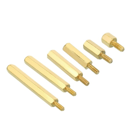 

Uxcell M2.5 Standoff Screws 60 Pack Brass Hex PCB Standoffs Gold Tone