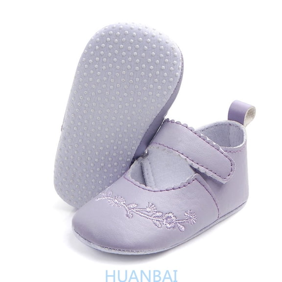 HUANBAI Baby Sneaker Girls Stitchwork Anti- Single Shoes Sneaker ,(9-12 Months Purple) Size ,5