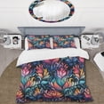thumbnail image 2 of Designart "Lavender Tribal Mix I" Purple Damask Bedding Covert Set - Bohemian & Eclectic Bed Set With 2 Shams, 2 of 5