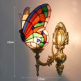 thumbnail image 2 of Artistic Style Wall Light, Butterfly Wall Sconce, Vintage Antique Stained Glass Decorative Wall Lighting Fixture for Living Room Bedroom Hallway Beside Lamp,1, 2 of 4