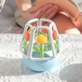 thumbnail image 4 of Lámpara de mesa de silicona con luz nocturna pequeña de tulipán para dormitorio infantil (azul), 4 of 7