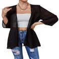 thumbnail image 3 of AMERTEER Veste en Chiffon Transparent pour Femmes Couverture Décontractée Hauts Légers Cardigans de Plage Blouse Châle, 3 of 6