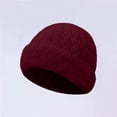 thumbnail image 3 of Beanie for Men Women Skull Cap Beanie Hat Cycling Cap Men's Hats & Caps Running Hat Warm Hat Fisherman Beanie Bonnet for Sleeping Cable Knit Beanie Double Layer Winter Hat Unisex Beanie Red One Size, 3 of 4