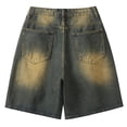 thumbnail image 4 of Yaoyar Mens Baggy Jean Shorts Loose Fit Vintage Wide Leg Jorts Y2K Streetwear Hip Hop Casual Denim Short with Pocekts for Men, 4 of 4